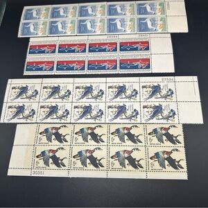 Vintage U.S. Bird Stamp Plate Blocks Lot | Collectible Stamps